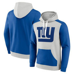 New York Giants Big & Tall Team Fleece Pullover Hoodie Silver/Royal