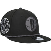Brooklyn Nets Back Laurels 9FIFTY Snapback Hat Black