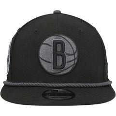 Brooklyn Nets Back Laurels 9FIFTY Snapback Hat Black