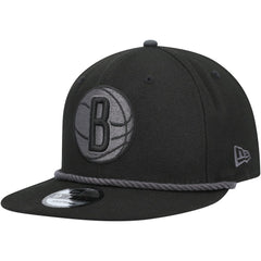 Brooklyn Nets Back Laurels 9FIFTY Snapback Hat Black