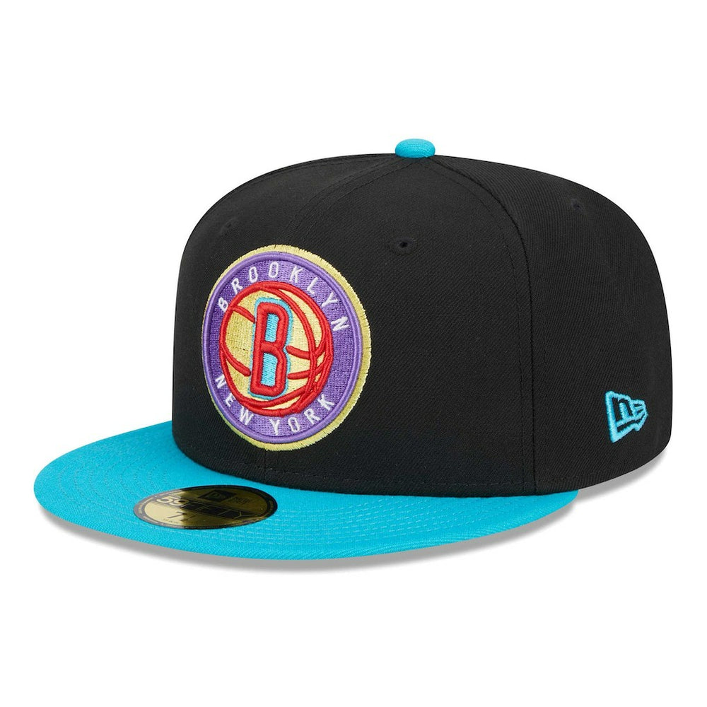 Brooklyn Nets Arcade Scheme 59FIFTY Fitted Hat Black/Turquoise