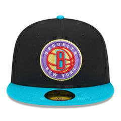 Brooklyn Nets Arcade Scheme 59FIFTY Fitted Hat Black/Turquoise