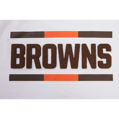 Cleveland Browns Pro Standard Women's New Helmet Capsule Cropped T-Shirt White