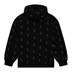 Green Bay Packers Allover Print Fleece Pullover Hoodie Black