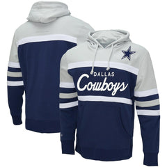 Dallas Cowboys Head Coach Pullover Hoodie Navy/Heather Gray