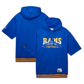 Los Angeles Rams Pre-Game Short Sleeve Pullover Hoodie Royal