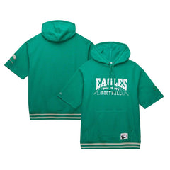 Philadelphia Eagles Pre-Game Short Sleeve Pullover Hoodie Kelly Green
