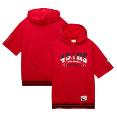 San Francisco 49ers Pre-Game Short Sleeve Pullover Hoodie Scarlet