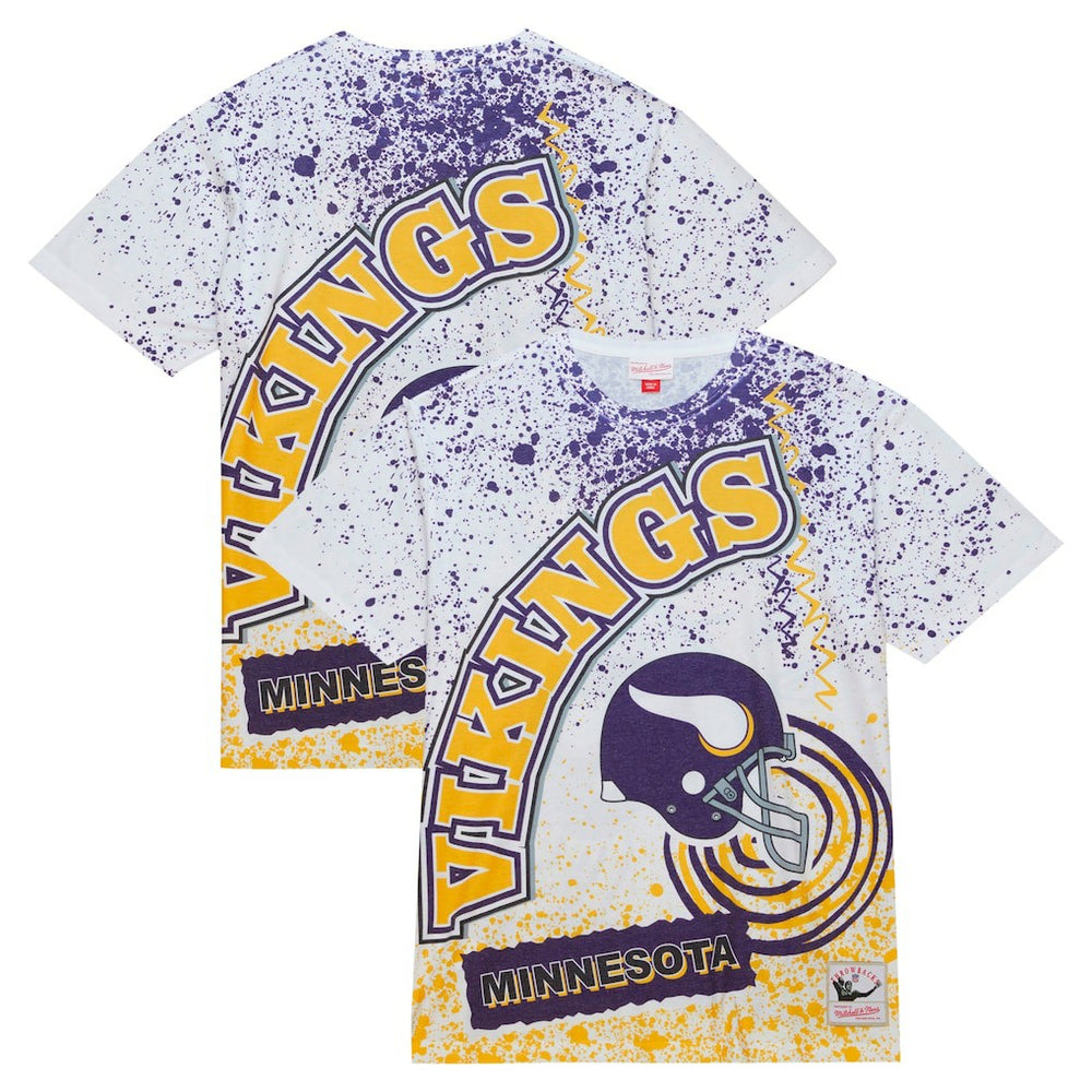 Minnesota Vikings Team Burst Sublimated T-Shirt White