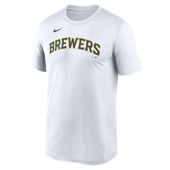 Milwaukee Brewers Nike New Legend Wordmark Dri-FIT T-Shirt - White T-shirts