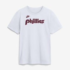 Philadelphia Phillies Nike Cooperstown Collection Wordmark T-Shirt - White T-shirts