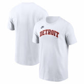 Detroit Tigers Nike Cooperstown Collection Wordmark T-Shirt - White T-shirts