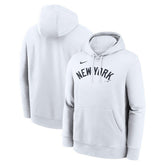 New York Yankees Nike Dri-Fit Club Hoodie - White Hoodies