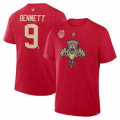NHL Sam Bennett Florida Panthers Fanatics 2026 NHL Winter Classic Authentic Stack Name & Number T-Shirt - Red