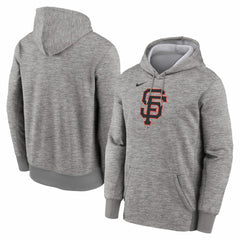 San Francisco Giants Nike Primary Logo Therma Hoodie - Heather Gray Hoodies
