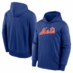 New York Mets Nike Primary Wordmark Therma Hoodie - Royal Hoodies