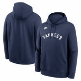 New York Yankees Nike Cooperstown Collection Wordmark Club Hoodie - Navy Hoodies