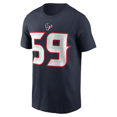 DeMeco Ryans Houston Texans Retired Player Name & Number T-Shirt Navy