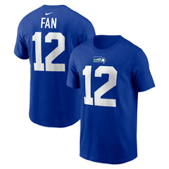 12s Seattle Seahawks Player Name & Number T-Shirt Royal