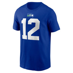 12s Seattle Seahawks Player Name & Number T-Shirt Royal