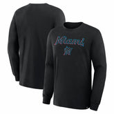 Miami Marlins Fanatics Lock-Up Legacy Long Sleeve T-Shirt - Black T-shirts