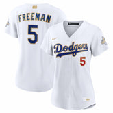 MLB Freddie Freeman Los Angeles Dodgers Nike Women's 2026 Gold Collection Stadium Jersey - White