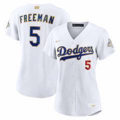 MLB Freddie Freeman Los Angeles Dodgers Nike Women's 2026 Gold Collection Stadium Jersey - White