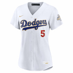 MLB Freddie Freeman Los Angeles Dodgers Nike Women's 2026 Gold Collection Stadium Jersey - White