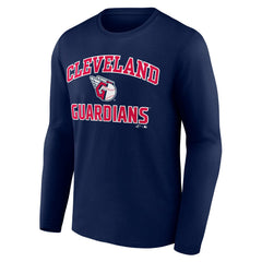 Cleveland Guardians Logo Athletic Heart & Soul Long Sleeve T-Shirt - Navy T-shirts