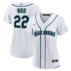 MLB Bryan Woo Seattle Mariners Nike Women's Home Replica Jersey - White