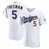 MLB Freddie Freeman Los Angeles Dodgers Nike 2026 Gold Collection Authentic Jersey - White