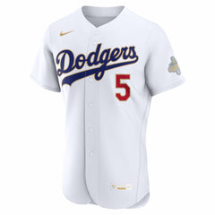 MLB Freddie Freeman Los Angeles Dodgers Nike 2026 Gold Collection Authentic Jersey - White
