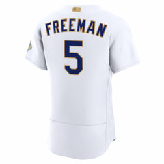 MLB Freddie Freeman Los Angeles Dodgers Nike 2026 Gold Collection Authentic Jersey - White
