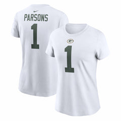 Micah Parsons Green Bay Packers Women's Player Name & Number T-Shirt White