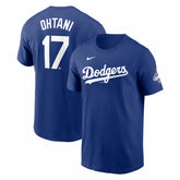Shohei Ohtani Los Angeles Dodgers Nike 2025 World Series Champions Name & Number T-Shirt - Royal T-shirts
