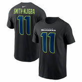 Jaxon Smith-Njigba Seattle Seahawks Carbon Name & Number T-Shirt Black
