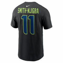 Jaxon Smith-Njigba Seattle Seahawks Carbon Name & Number T-Shirt Black
