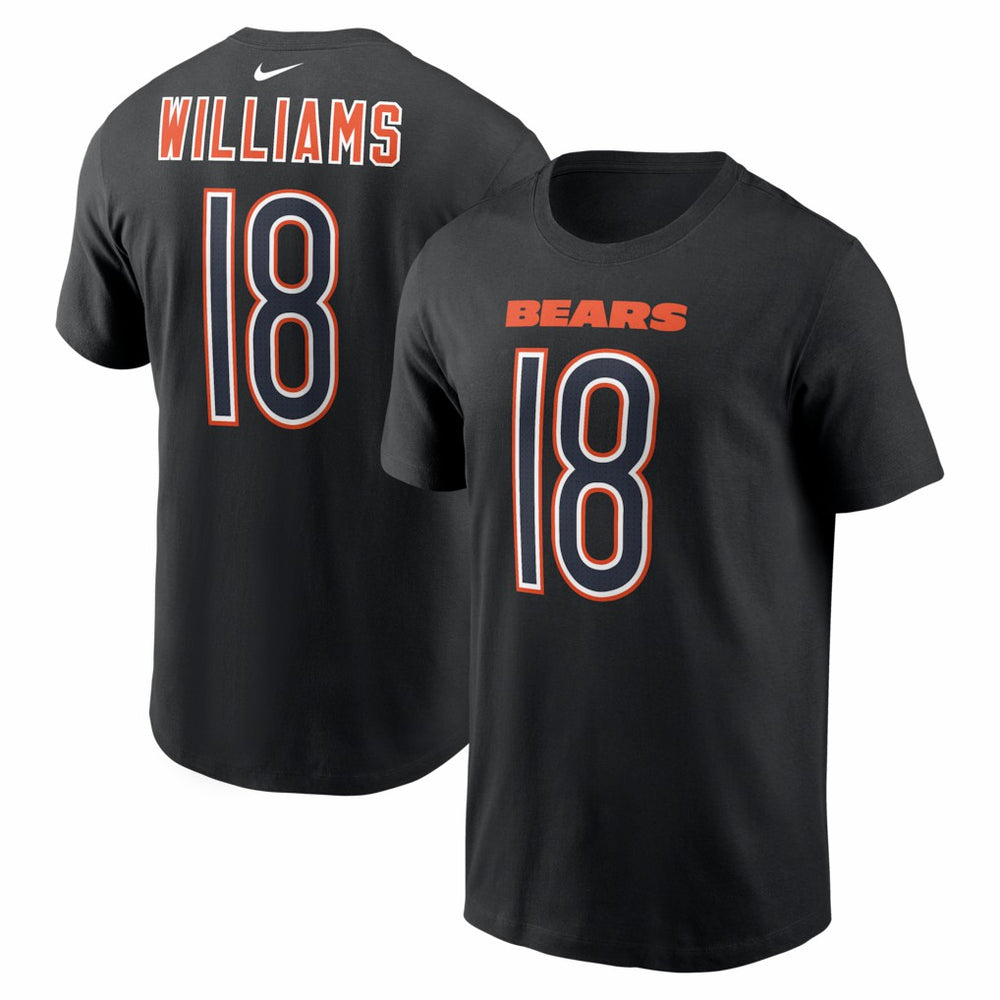 Caleb Williams Chicago Bears Carbon Name & Number T-Shirt Black