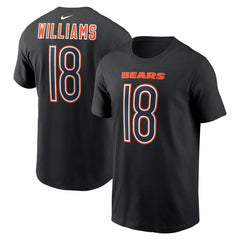 Caleb Williams Chicago Bears Carbon Name & Number T-Shirt Black