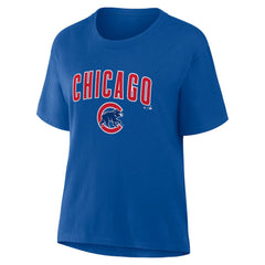 Chicago Cubs Fanatics Women's Lockup Legacy T-Shirt - Royal T-shirts