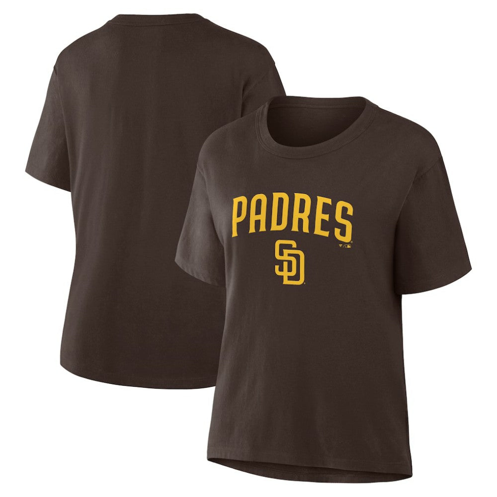 San Diego Padres Fanatics Women's Lockup Legacy T-Shirt - Brown T-shirts