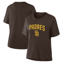San Diego Padres Fanatics Women's Lockup Legacy T-Shirt - Brown T-shirts