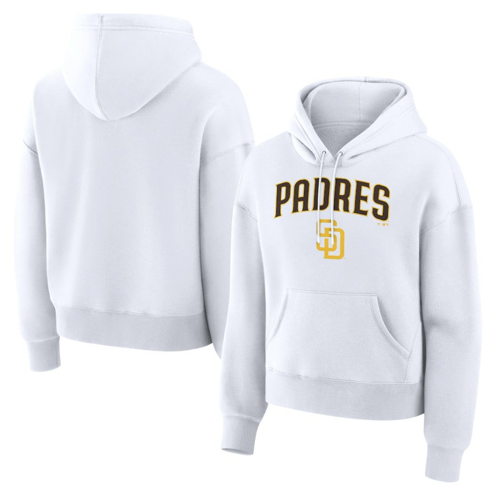 San Diego Padres Fanatics Women's Lockup Legacy Fleece Hoodie - White Hoodies
