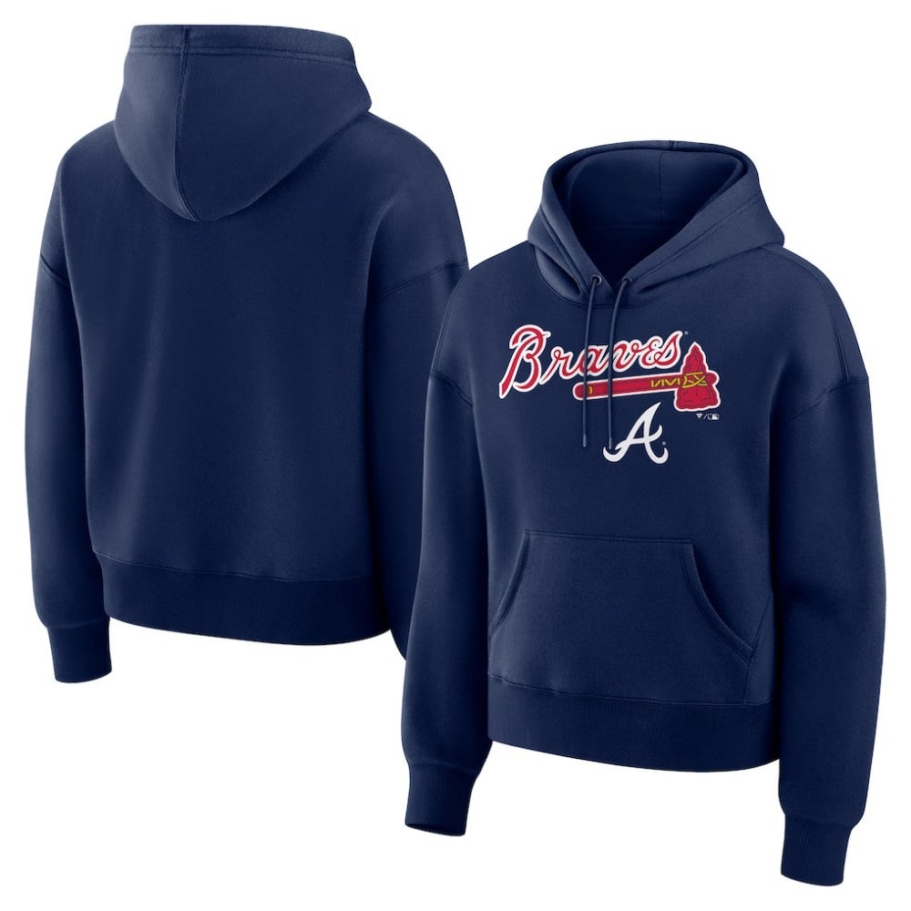 Atlanta Braves Fanatics Women's Lockup Legacy Fleece Hoodie - Navy Hoodies