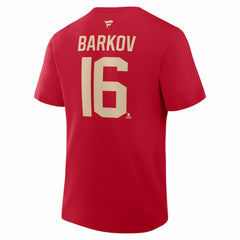 NHL Aleksander Barkov Florida Panthers Fanatics 2026 NHL Winter Classic Authentic Stack Name & Number T-Shirt - Red