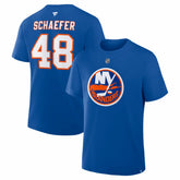 NHL Matthew Schaefer New York Islanders Fanatics Authentic Stack Name & Number T-Shirt - Royal