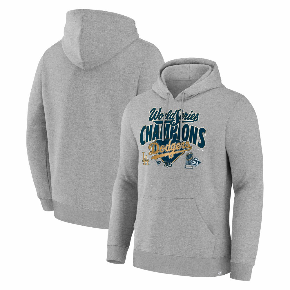Los Angeles Dodgers Fanatics 2025 World Series Champions Locker Room Hoodie - Steel Hoodies