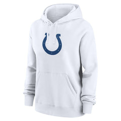 Daniel Jones Indianapolis Colts Women's Player Name & Number Fleece Hoodie White