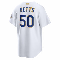 MLB Mookie Betts Los Angeles Dodgers Nike 2026 Gold Collection Stadium Jersey - White