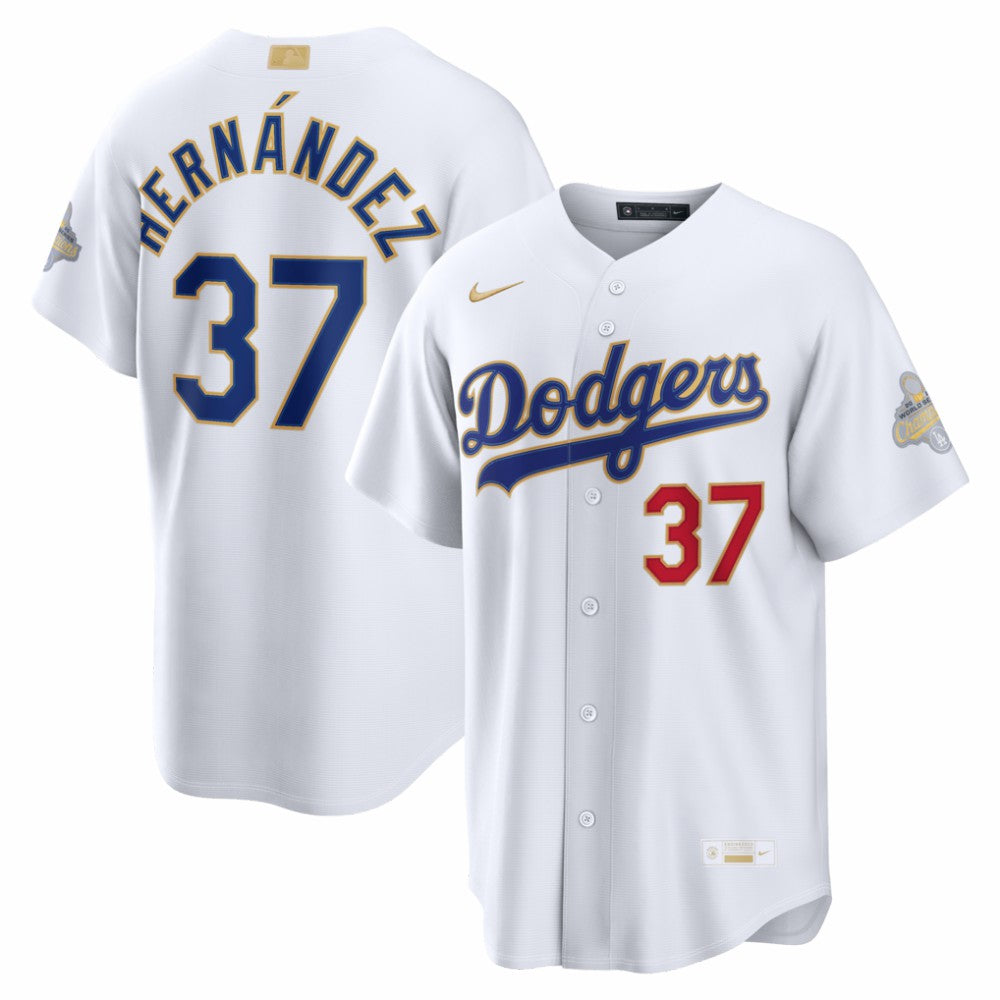 MLB Teoscar Hern¨¢ndez Los Angeles Dodgers Nike 2026 Gold Collection Stadium Jersey - White